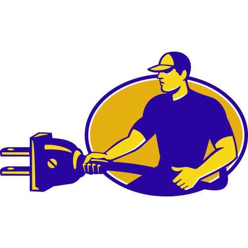 Autocollant Métier Travaux Publics Electricien