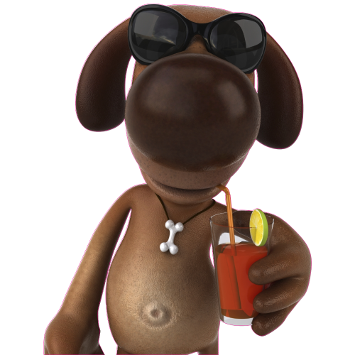 Autocollant Chien Rigolo