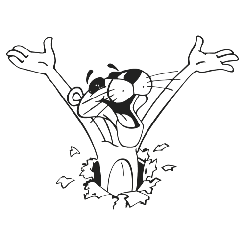 Stickers Panthere Rose