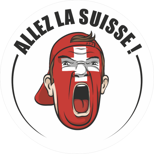 Autocollant Football Allez La Suisse