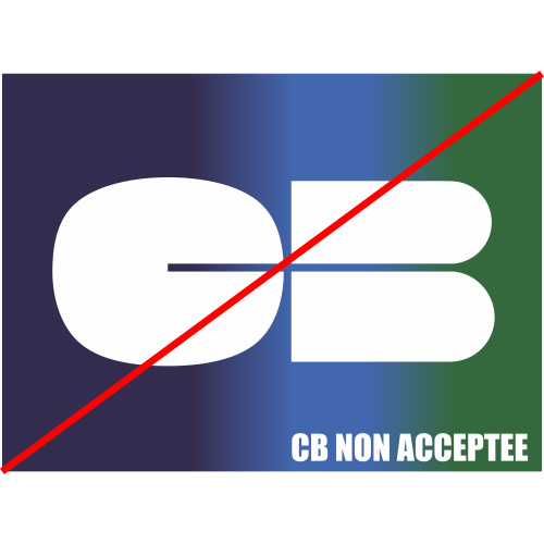 Autocollant Logo Carte Bancaire Non Acceptée