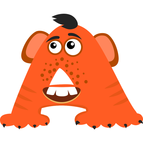 Autocollant Alphabet Enfant Monstre A