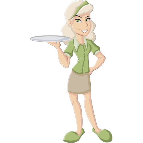 Autocollant Métier Serveuse