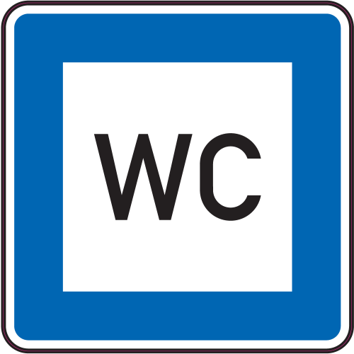 Autocollant Panneau Indication Wc