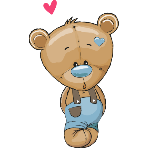 Autocollant Ours En Peluche Mignon