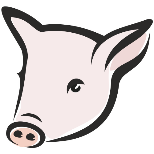 Autocollant Logo Animaux Ferme Cochon
