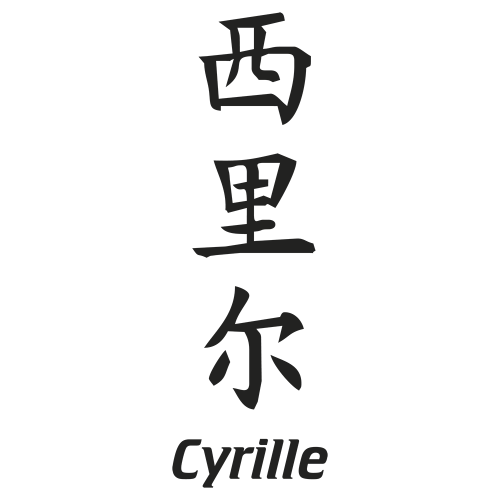Sticker Prenom Chinois Cyrille