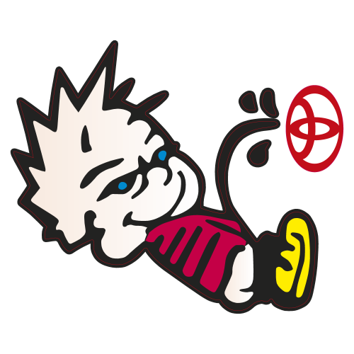 Autocollant Pisse Boy Toyota