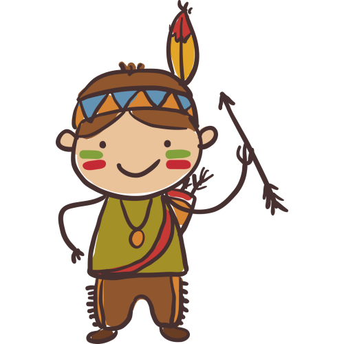 Autocollant Indien Garçon 2 Pour Enfant