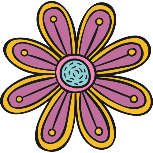 Autocollant Fleurs Simple 4