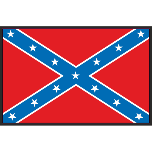 Autocollant Drapeau Confédéré Sudiste