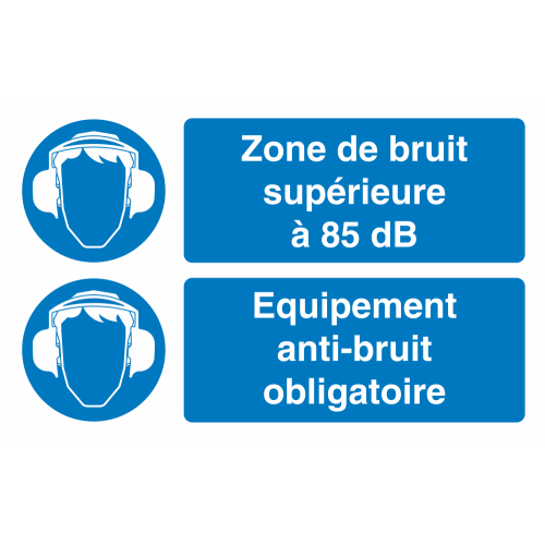 Autocollant Obligation Zone Bruit Port Anti Bruit