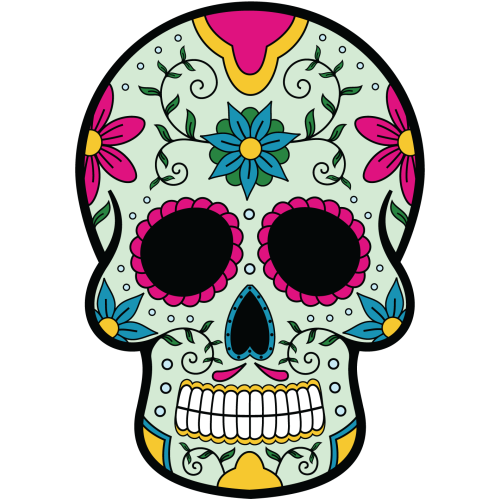 Autocollant Calavera - Tete De Mort Mexicaine