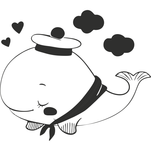 Sticker Bébé Baleine