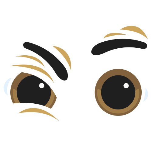 Autocollant Yeux Colère