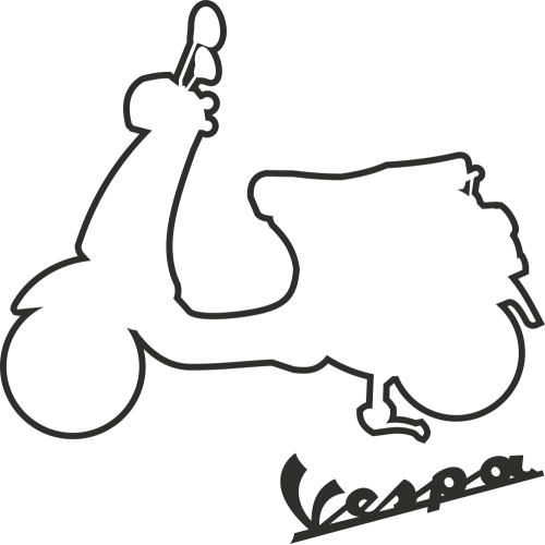 Sticker Vespa Silhouette