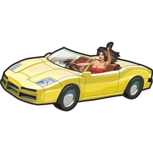 Autocollant Sexy Femme