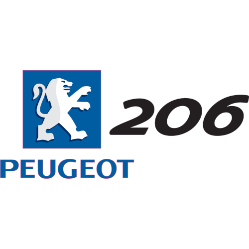 Autocollant Peugeot Logo 206 Gauche