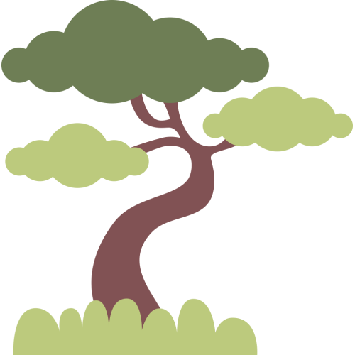 Autocollant Arbre Savane Enfant