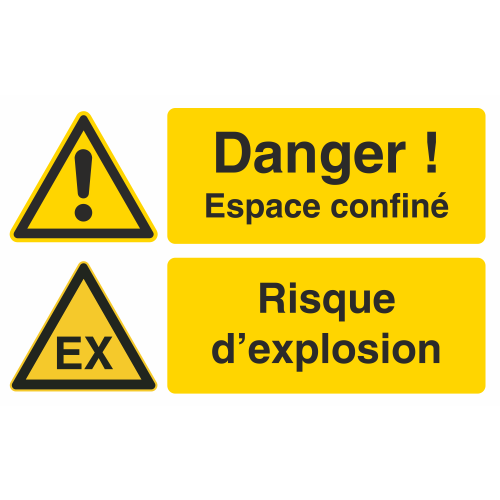 Autocollant Espace Confiné / Risque d’explosion