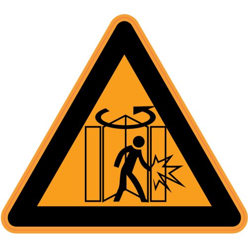 Autocollant Panneau Danger Risque De Pincement