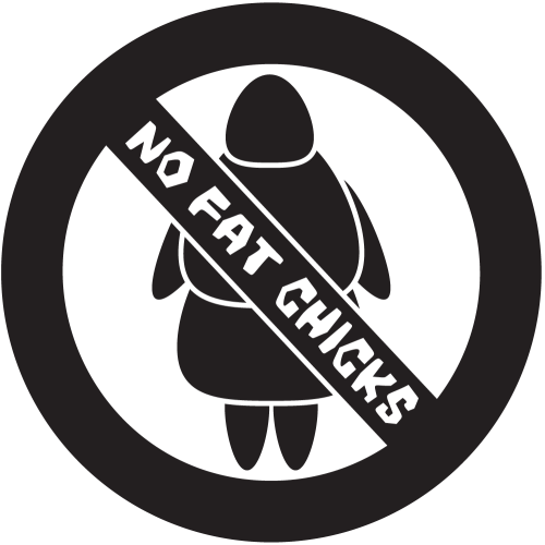 Sticker Jdm No Fat Chicks