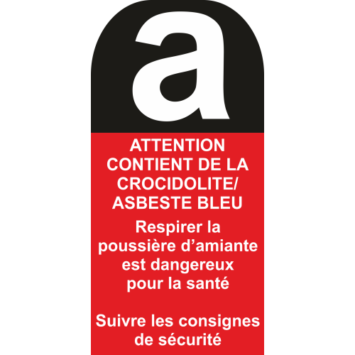 Autocollant Danger Amiante Bleu