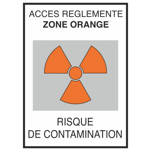 Autocollant Risque De Contamination Orange