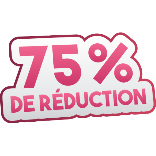 Autocollant Soldes 75% De Réduction