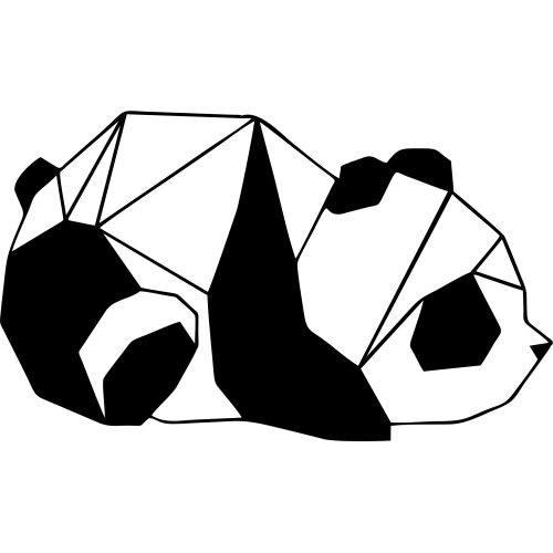 Sticker Panda Ge?ome?trie