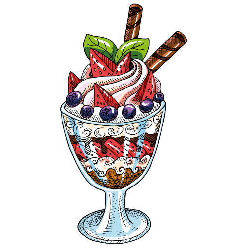 Autocollant Pâtisserie Glace Verre