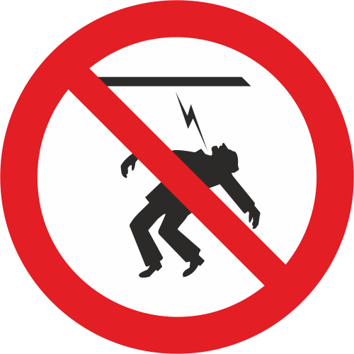 Autocollant Interdiction De Toucher Haute Tension