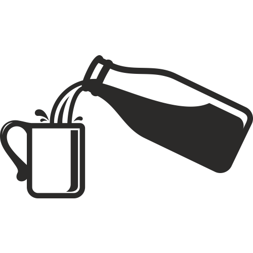 Sticker Ferme Bouteille De Lait