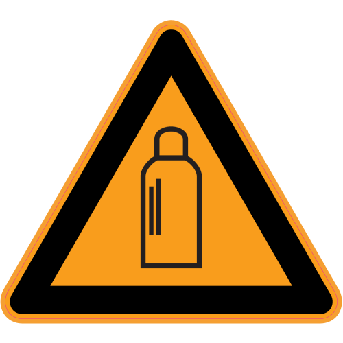 Autocollant Panneau Danger Bouteille Sous Pression