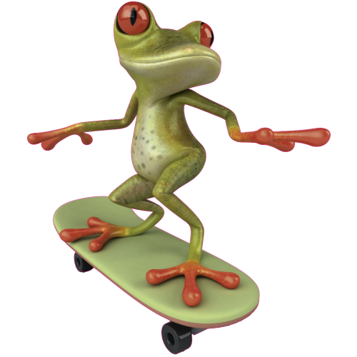 Autocollant Grenouille Skate
