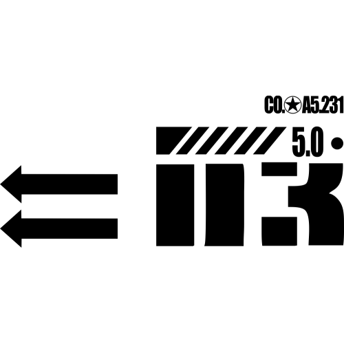 Sticker Ds3 D3 Logo Gauche