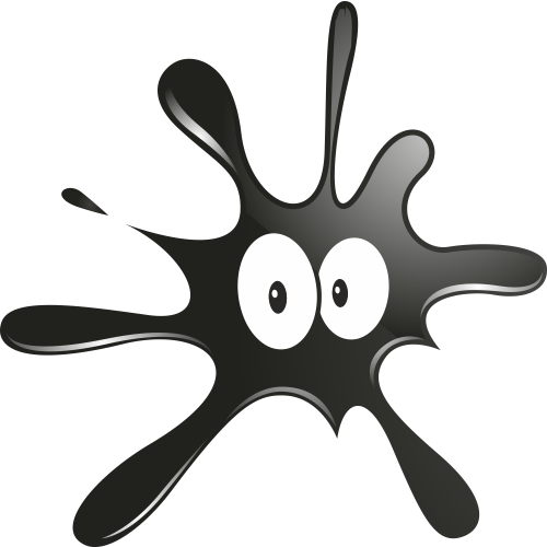 Autocollant Tâche Peinture Noire