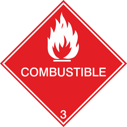 Autocollant Transport Maritime Facilement Inflammable