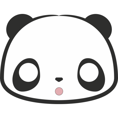 Autocollant Smiley Panda Surpris