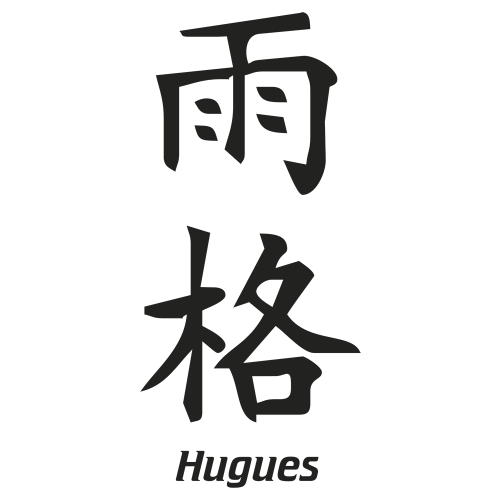 Sticker Prenom Chinois Hugues