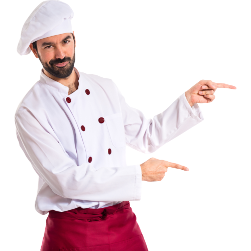 Autocollant Personne Chef Cuisinier Toque