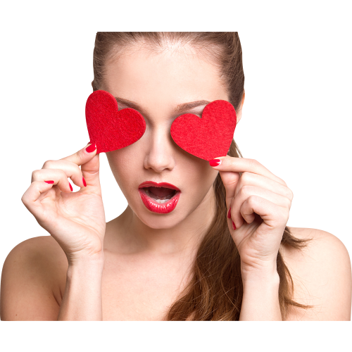 Autocollant Personne Femme Coeur Beauté 3