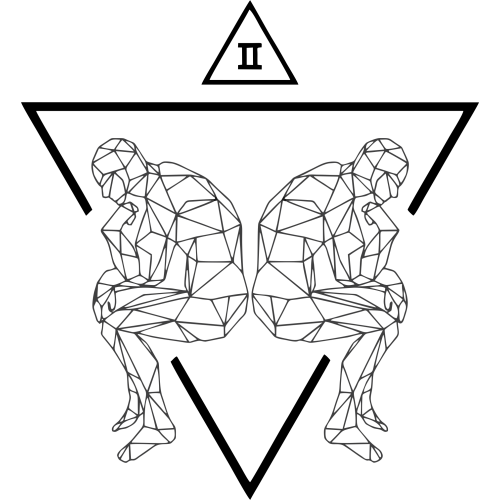 Sticker Astrologie Ge?meaux Ge?ome?trique