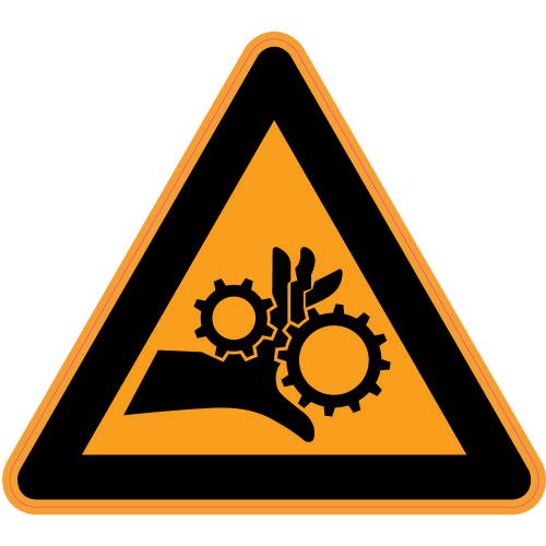 Autocollant Panneau Danger Risque De Blessure Des Mains