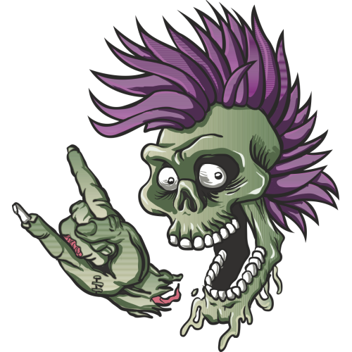 Autocollant Zombie Punk