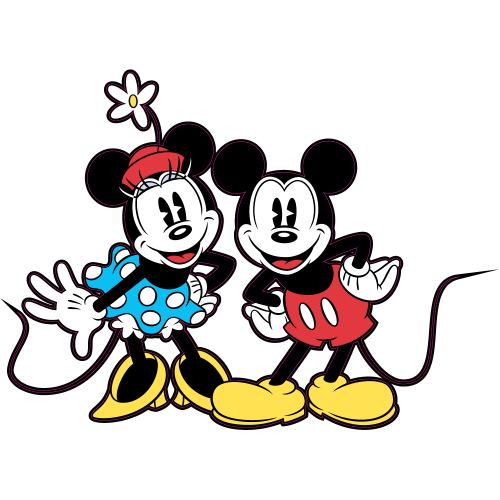 Autocollant Mickey Et Minnie Original