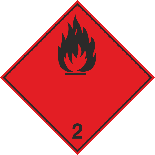 Autocollant Transport Gaz Inflammables 1