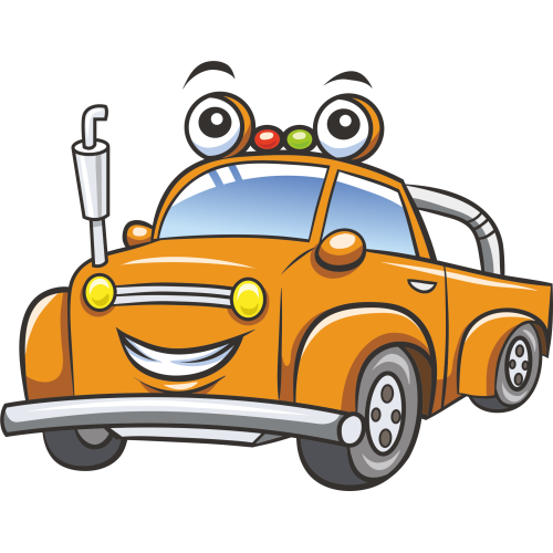 Autocollant Voiture Enfant Orange