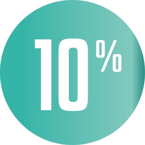 Autocollant Soldes 10% Cercle Bleu