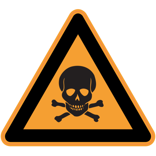 Autocollant Panneau Danger Poison